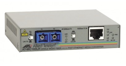 Медиаконвертер Allied Telesis 100TX (RJ-45) to 100FX (SC) single-mode fiber (40km) media converter