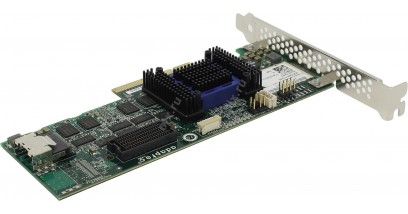 Контроллер Adaptec ASR-6405 (PCI-E v2 x8, LP) SGL SAS 6G, Raid 0,1,10,5,6,50, 4port(intSFF8087), 512Mb onboard (2270000-R)