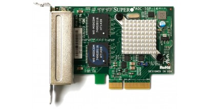 Сетевая карта Supermicro AOC-SGP-I4 LP PCI-E2.1 4xRJ-45 1Gb/s (аналог i350-T4)