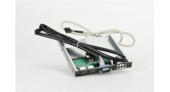 Лицевая панель Supermicro MCP-220-00007-01 - 2xUSB/1xCOM port tray for 2U/3U, Black