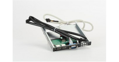 Лицевая панель Supermicro MCP-220-00007-01 - 2xUSB/1xCOM port tray for 2U/3U, Black