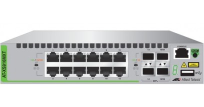 Коммутатор Allied Telesyn12x 10/100/1000/10G-T, 4x SFP+, Intelligent Switch, STK, EU Power Cord