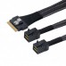 Кабель LR-LINK LRSF5443(8i)-SAS4.0 Slimline SAS x8 (SFF-8654) to 2 x mini SAS HD (SFF-8643) 0.8m