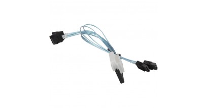 Кабель Supermicro CBL-SAST-0813 - SAS Slimline x8 (SFF-8654) Г-образный to 4x SATA 16/16/26/26cm 