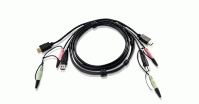 1.8 м. кабель/шнур, HDMI+ USB+Звук<=> HDMI+USB+Звук (ПК: 1х HDMI Male + 1х USB Тип A Male +2 Звуковых Разъема (линейный, микрофон) Male; КВМ: 1х HDMI Male + 1х USB Тип B Male+2 Звуковых Разъема (линейный, микрофон) Male), опрессованный для CS-1792/1