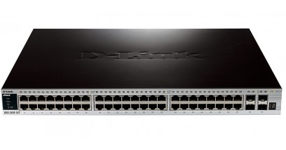 Коммутатор D-Link DGS-3420-52T, 48-ports 10/100/1000Base-T L2+ Stackable Management Switch with 4-ports SFP+