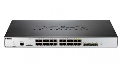 Коммутатор D-Link DWS-3160-24PC, L2+ Unified Wired/Wireless Gigabit PoE Switch