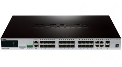 Коммутатор D-Link DGS-3420-26SC, 24-ports SFP L2+ Stackable Management Switch with 4 Combo ports 10/100/1000Base-T/SFP and 2-ports SFP+