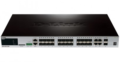 Коммутатор D-Link DGS-3420-26SC, 24-ports SFP L2+ Stackable Management Switch with 4 Combo ports 10/100/1000Base-T/SFP and 2-ports SFP+
