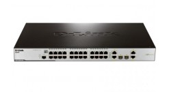 Коммутатор D-Link DES-3200-28P/C1A 24-Port 10/100Mbps PoE + 2 Combo 1000BASE-T/SFP + 2 10/100/1000BASE-T L2 Management Switch