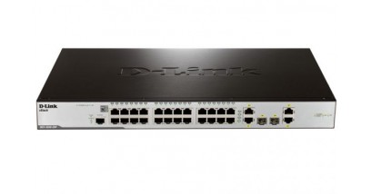 Коммутатор D-Link DES-3200-28P/C1A 24-Port 10/100Mbps PoE + 2 Combo 1000BASE-T/SFP + 2 10/100/1000BASE-T L2 Management Switch