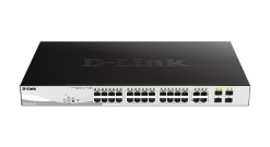 Коммутатор D-Link DGS-1210-28, Gigabit Smart Switch with 24 10/100/1000Base-T po..