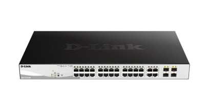 Коммутатор D-Link DGS-1210-28, Gigabit Smart Switch with 24 10/100/1000Base-T ports and 4 Gigabit SFP ports