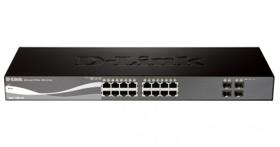 Коммутатор D-Link DGS-1500-20/A1A WEB SmartPro Switch with 16 ports 10/100/1000Mbps and 4 ports 100/1000 SFP