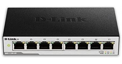 Коммутатор D-Link DGS-1100-08, 8 10/100/1000BASE-T ports Easy Smart Gigabit Ethernet Switches with Web