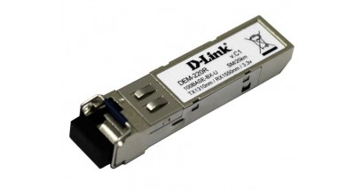 Трансивер D-Link DEM-220R, 100Base-BX-U Single-Mode 20KM SFP Transceiver (TX-1310/RX-1550 nm)