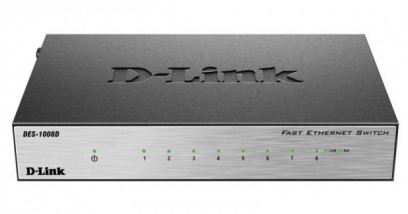 Коммутатор D-Link DES-1008D, Desktop Switches, 8x10/100Mbps UTP