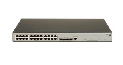 Коммутатор HP 1910-24G Switch (24x10/100/1000 RJ-45 + 4xSFP Web, SNMP, L3 static, single IP management up to 32 units, 19')