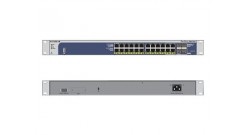 Коммутатор NETGEAR GSM7224P-100NES Managed L2 switch with CLI and 20GE+4SFP(Combo) ports (24 PoE+ ports) with static routing and MVR, PoE budget up to 380W (720W with RPS)