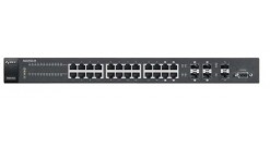 Коммутатор Zyxel XGS1910-24 Интеллектуальный коммутатор Gigabit Ethernet с 24 разъемами RJ-45 из которых 4 совмещены с SFP-слотами и 2 слотами 10G SFP+
