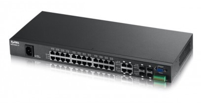 Коммутатор Zyxel MES3500-24 24-портовый управляемый коммутатор L2+ Metro Fast Ethernet с 4 портами Gigabit Ethernet совмещенными с SFP-слотами