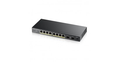 Коммутатор Zyxel GS1100-24 24-портовый коммутатор Gigabit Ethernet с 24 разъемами RJ-45 из которых 2 совмещены с SFP-слотами