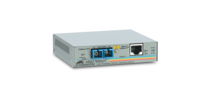 Медиаконвертер Allied Telesis AT-FS202 Автономный Fast Ethernet 10/100TX – 100FX (SC) для многомодового оптоволокна, с преобразованием скорости передачи