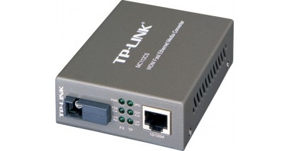 Медиаконвертер TP-Link MC112CS 10/100 Мбит/с RJ45 - 100 Мбит/с разъём SC (одномодовый оптоволоконный кабель), полнодуплексный,Tx:1310нм, Rx:1550нм, до 20км, переключающийся адаптер питания, возможность установки в шасси