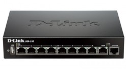 Межсетевой экран D-Link DSR-250 VPN 1x10/100/1000Mbps WAN, 8x10/100/1000Mbps Lan..