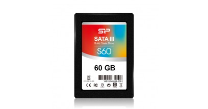 Накопитель SSD Silicon 2.5"" 60GB Power Slim S60 Client SSD SP060GBSS3S60S25 SATA 6Gb/s, 450/80, IOPS 85K, MTBF 1.5M, MLC, Retail