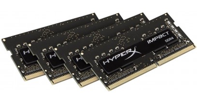 Оперативная память 32GB Kingston DDR4 2133 SO DIMM HyperX Impact Black HX421S14IB2K4/32 Non-ECC, CL14, 1.2V, Kit (4x8GB), Retail