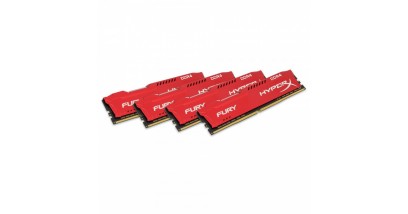 Модуль памяти Kingston 32GB DDR4 2400 DIMM HyperX FURY Red HX424C15FR2K4/32 Non-ECC, CL15, 1.2V, Kit (4x8GB), Retail