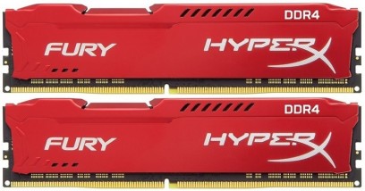 Модуль памяти Kingston 32GB DDR4 2400 DIMM HyperX FURY Red HX424C15FRK2/32 Non-ECC, CL15, 1.2V, Kit (2x16GB), Retail