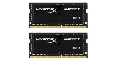 Оперативная память 32GB Kingston DDR4 2400 SO DIMM HyperX Impact Black HX424S14IBK2/32 Non-ECC, CL14, 1.2V, Kit (2x16GB), Retail