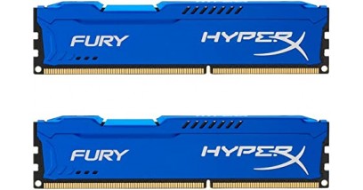 Модуль памяти Kingston HyperX FURY Blue Series HX316C10FK2/8 DDR3 - 2x 4Гб 1600, DIMM, Ret