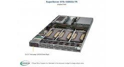 Серверная платформа Supermicro SYS-1028GQ-TR 1U 2xLGA2011 iC612, 16xDDR4, 4x2.5""HDD, 2xGbE, IPMI, 2x2000W