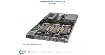 Серверная платформа Supermicro SYS-1028GQ-TR 1U 2xLGA2011 iC612, 16xDDR4, 4x2.5""HDD, 2xGbE, IPMI, 2x2000W