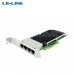 Cетевая карта Lr-Link LREC9804BT PCIe 3.0 x8, Intel x710, 4*RJ45 10G NIC Card 