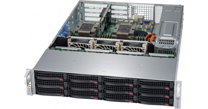 Серверная платформа Supermicro SYS-6029P-WTRT 2U 2xLGA3647 C622, 12xDDR4, 12x3.5"" bays, 2x10GbE, IPMI 2x1200W