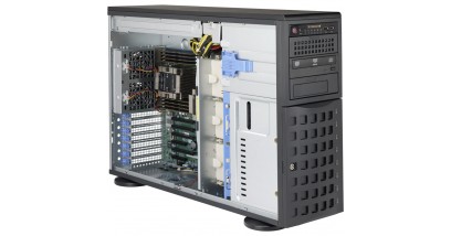 Серверная платформа Supermicro SYS-7049P-TRT 4U/Tower 2xLGA3647 C622, 16xDDR4, 8x3.5"" bays, 2x10GbE, IPMI 2x1280W