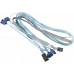 Кабель Supermicro CBL-SAST-0699 Mini-SAS HD (SFF-8643 ) to 4 SATA, 90/90/75/75cm w/75cm SB, 30AWG, 12Gb/s