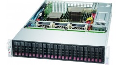 Корпус Supermicro CSE-216BE1C4-R1K23LPB 2U 2x1200W, 24x2.5" bays, Single SAS3 (12Gbps) expander, LP, 4x NVMe Support 