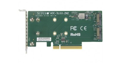 Контроллер Supermicro AOC-SLG3-2M2 (Dual NVMe M.2 SSD PCIe add-on card)