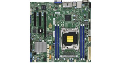 Материнская плата Supermicro MBD-X10SRM-F-O 1 x LGA 2011-v3, C612, 4* DDR4 RDIMM / LRDIMM, 1*PCI-Ex16 + 2*PCI-Ex8, SATA 6Gb/s, 2*GLAN, IPMI , mATX