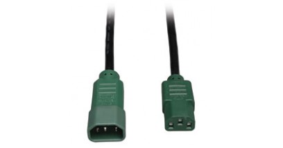 AC Power Cord, C13 to C14, 100-250V, 15A, 14Awg SJT - 6 ft.