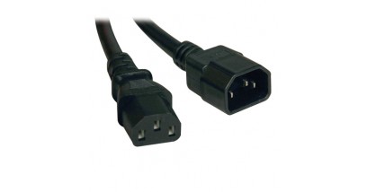 Кабель питания AC Power Extension Cable, C13 to C14, 100-250V, 10A, 18Awg, SJT - 10 ft.