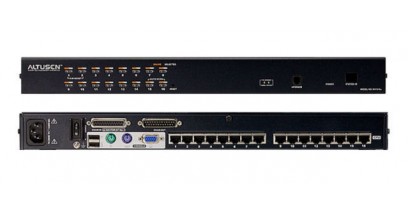 Переключатель KVM ATEN ALTUSEN <KH1516A> 1U 16-port KVM Switch (кл-ра+мышьUSBилиPS/2+VGA15pin)