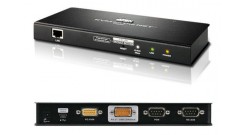 Переключатель KVM ATEN <CN8000> KVM on the Net (клавиатура PS/2 или USB+мышьPS/2 или USB+VGA 15pin)(+кабели)