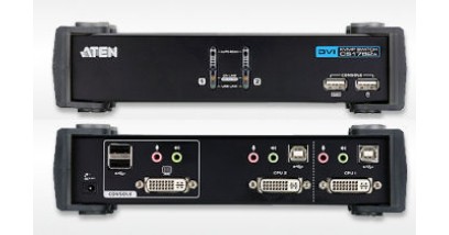 Переключатель KVM ATEN CS-1762A Audio+USB 2.0, 1 user USB+DVI => 2 cpu USB+DVI