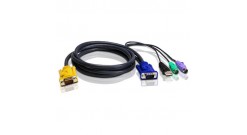 ATEN KVM Cable 2L-5203UP Кабель для KVM: USB(Am)+DB15(m) (PC) -на- SPHD15(m) (KVM), 3м